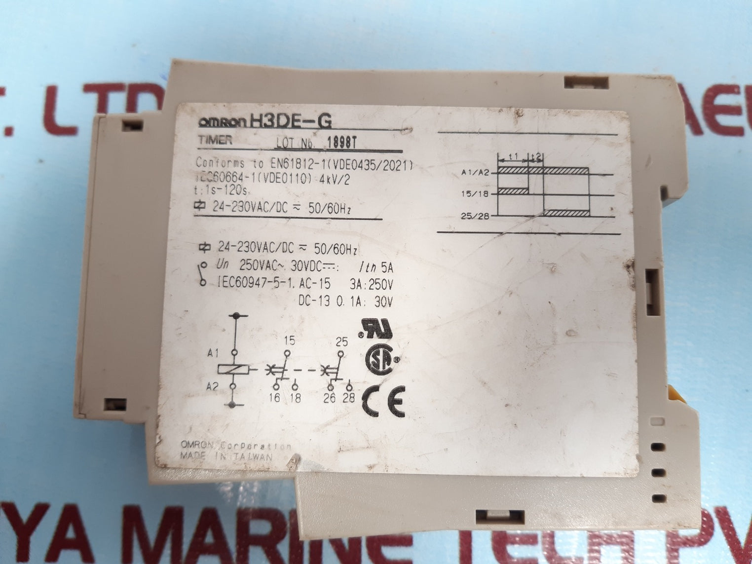 Omron H3De-g Time Delay Relay 24-230Vac/Dc~50/60Hz