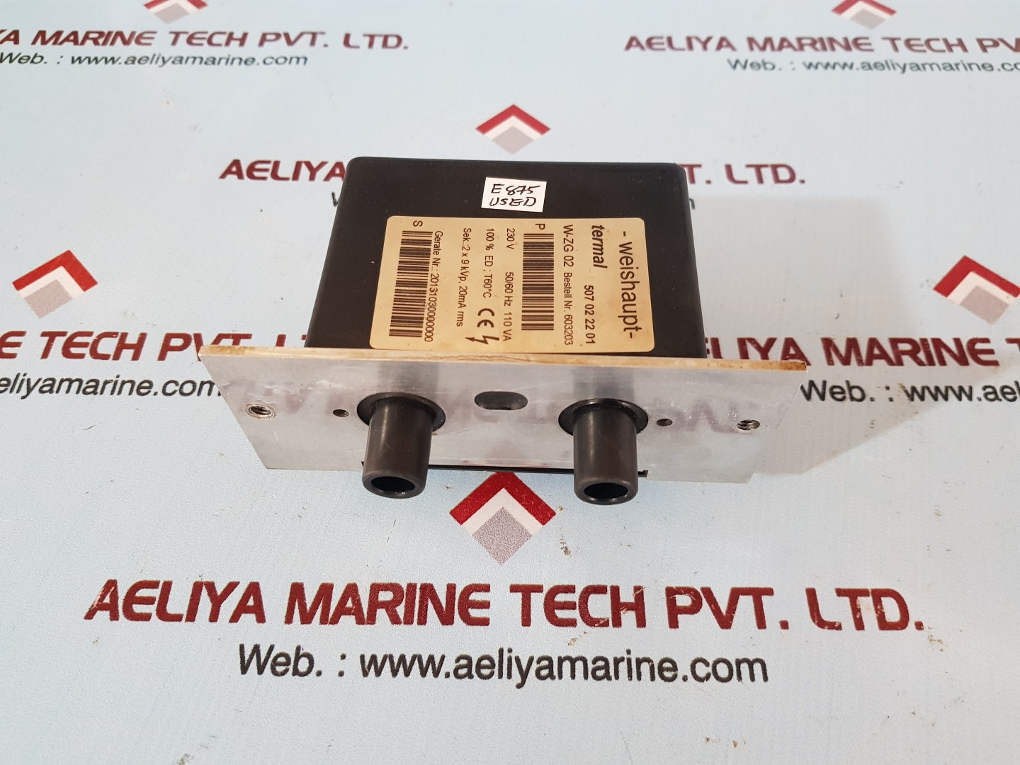 Weishaupt w-zg 02 ingnition unit transformer 603203