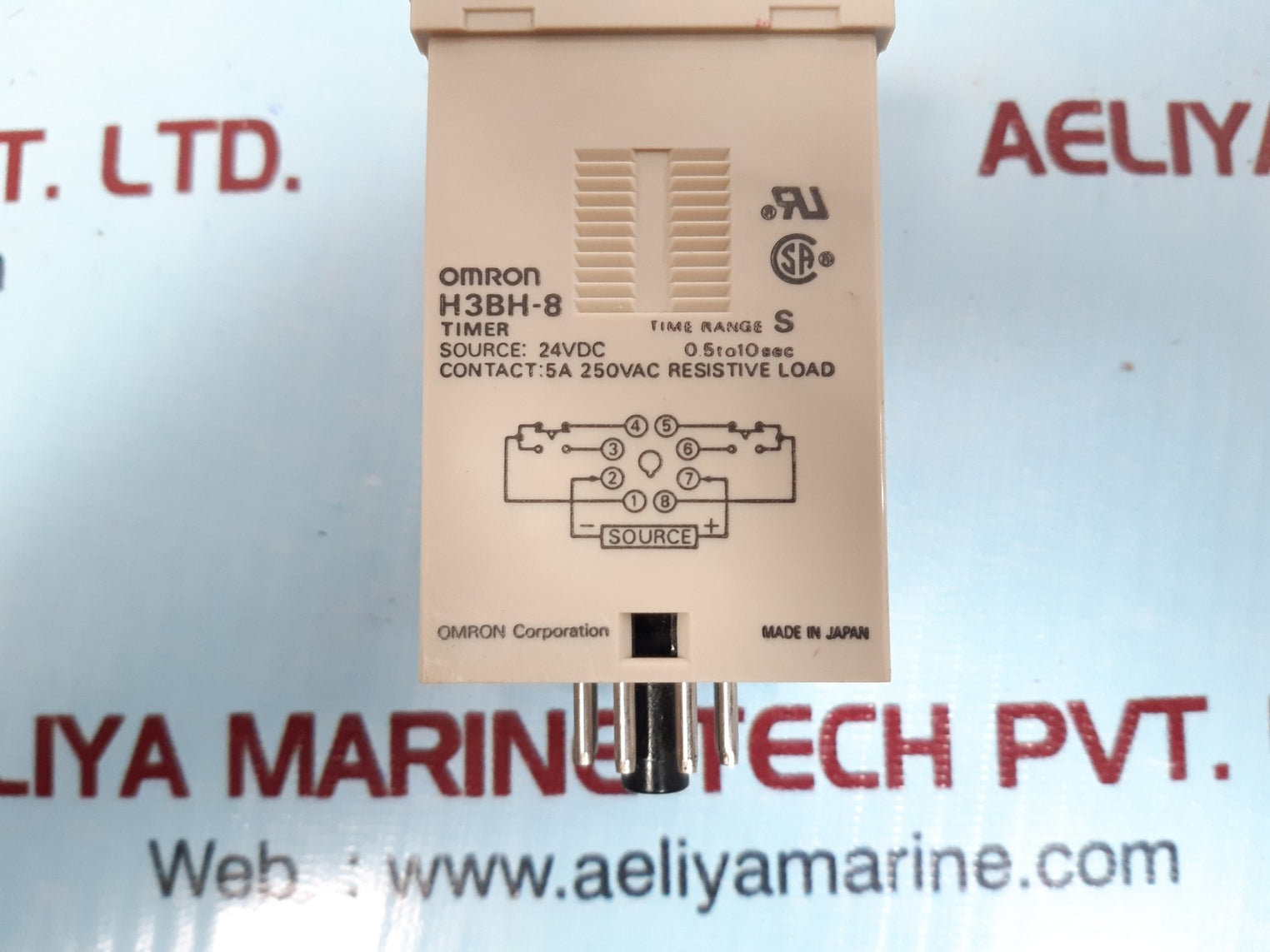 Omron H3Bh-8 Delay Timer 5A 250Vac 0.5 To 10Sec