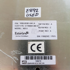 Honeywell aid-3 advanced input system 9395-00381-040/a