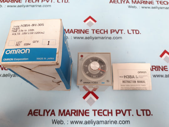 Omron H3Ba-8H-305 Timer 100/110/120Vac 0.5S To 100H