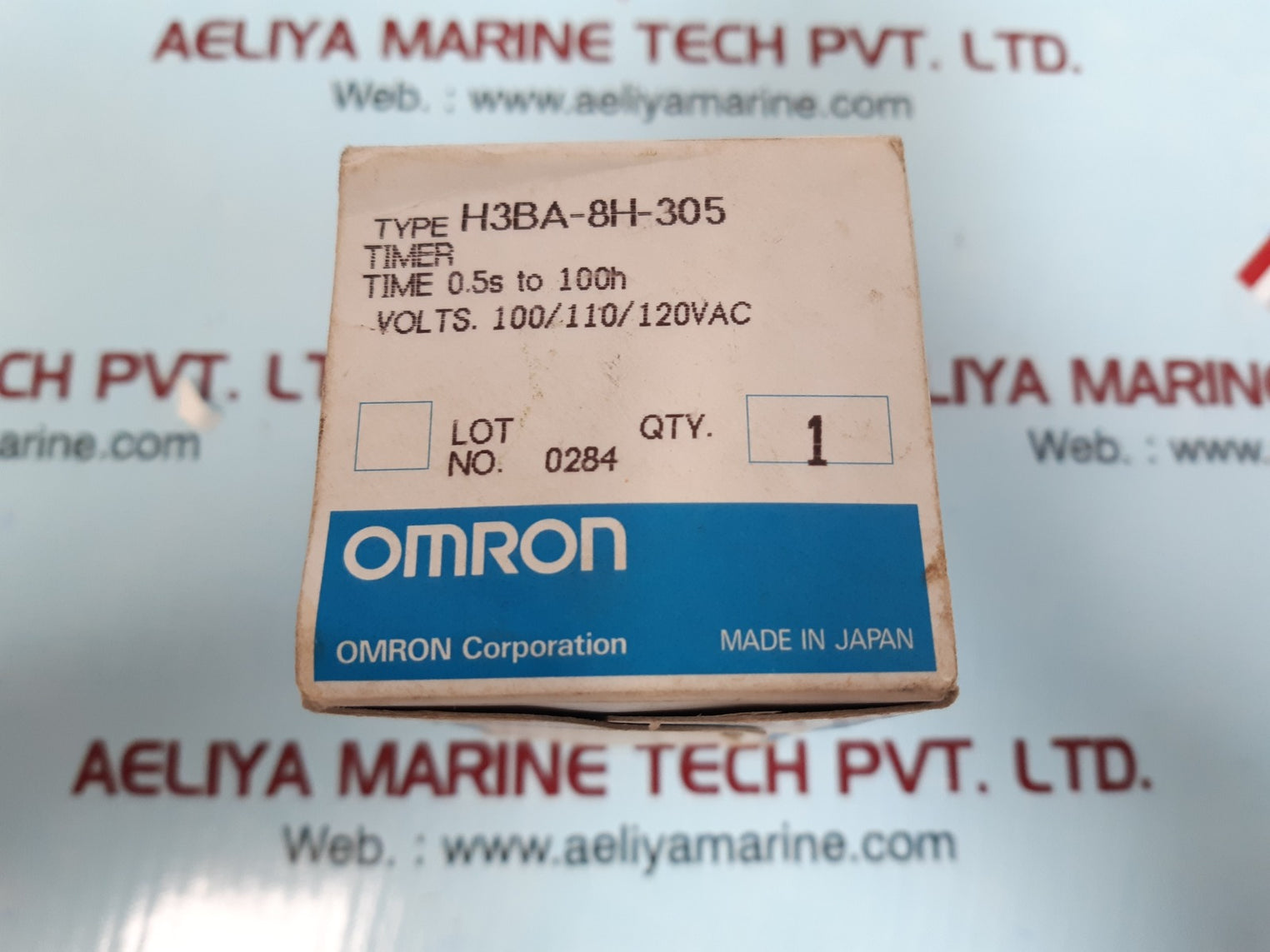 Omron H3Ba-8H-305 Timer 100/110/120Vac 0.5S To 100H