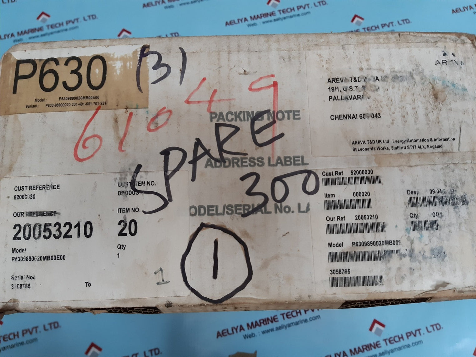 Areva micom motor protection relay p630