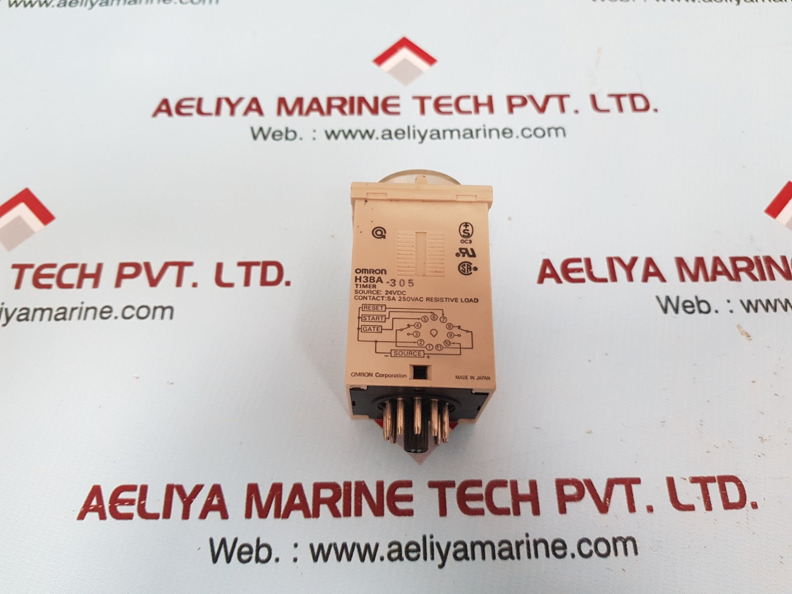 Omron H3Ba Timer 24Vdc 5A 250Vac Resistive Load