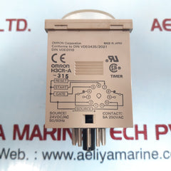 Omron H3Cr-a-315 Timer 0 To 1.2 Hrs Contact 5A 250Vac