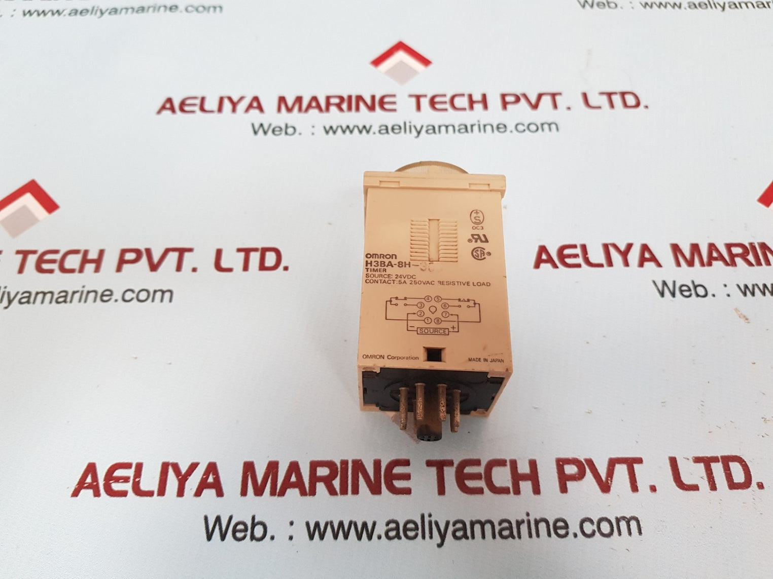 Omron H3Ba-8H-305 Timer Automation 24Vac 5A 250Vac Resistive Load