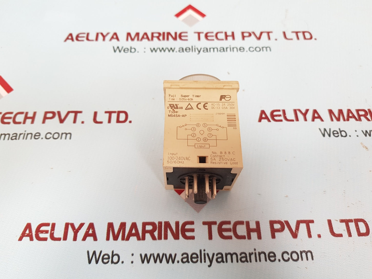 Fuji Ms4Sa-ap Super Timer 100-240Vac 0 To 30 Sec