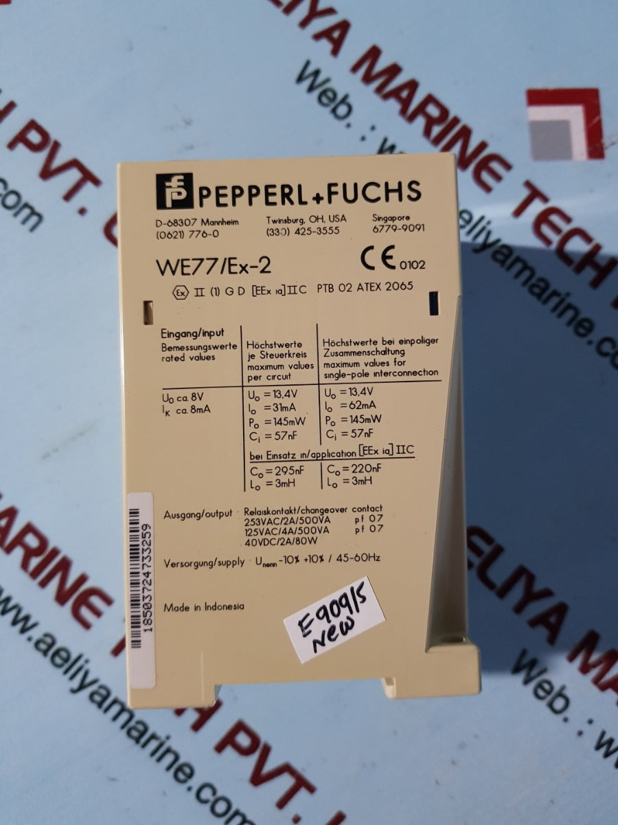 Pepperl+fuchs we77/ex-2 switch isolator 129198