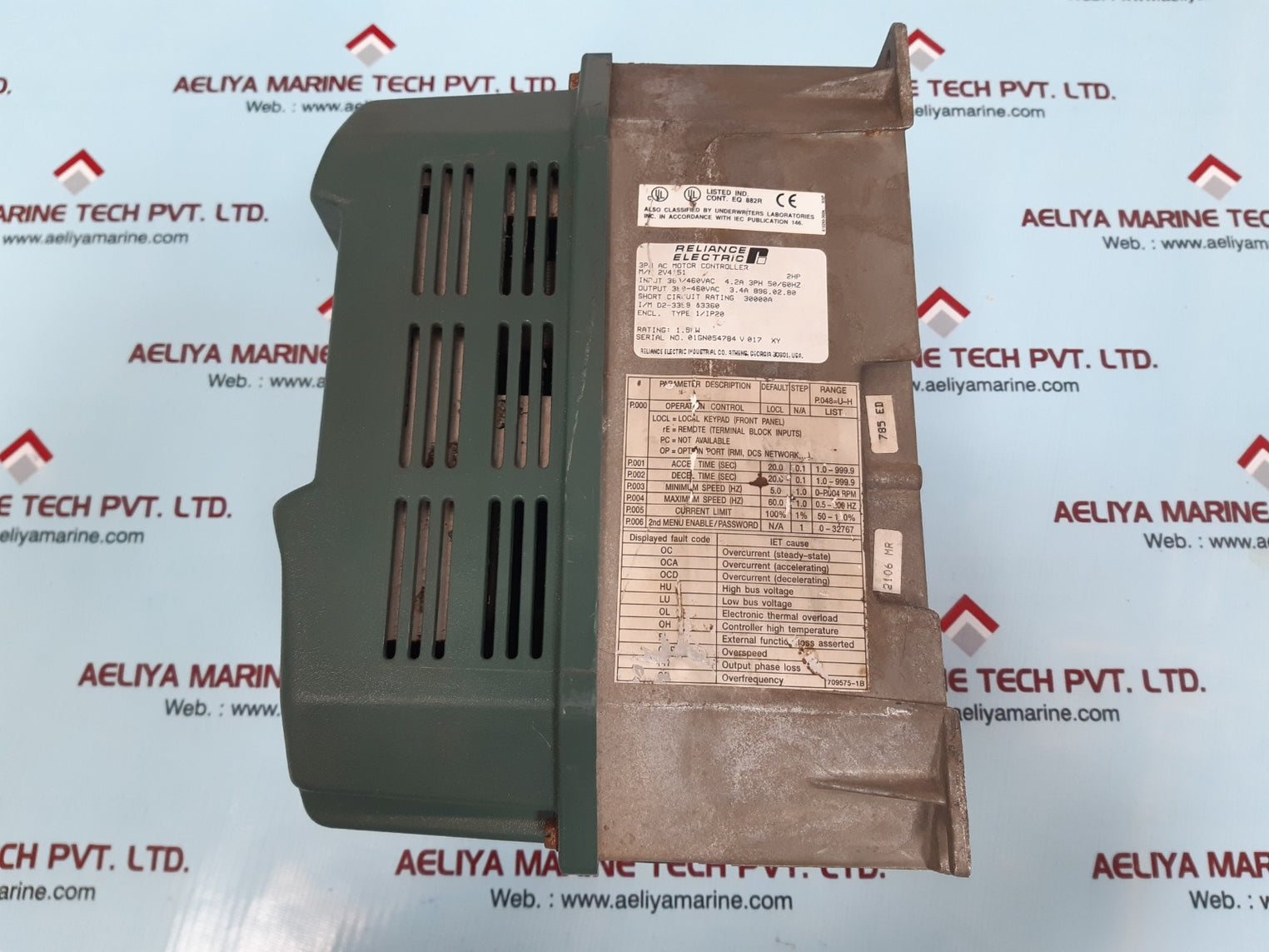 Reliance Gv 3000 3Ph Ac Drive Motor Controller 2V4151 