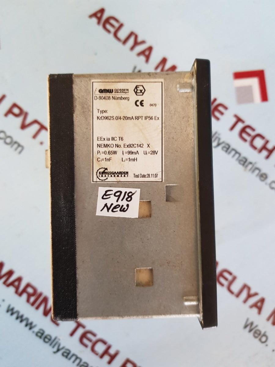 Nov gmw krd962s 0/4-20ma rpt ip56 ex meter