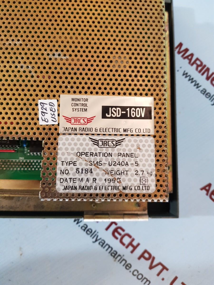 Jrcs jsd-160v monitor control system sms-u240a-5 operation panel