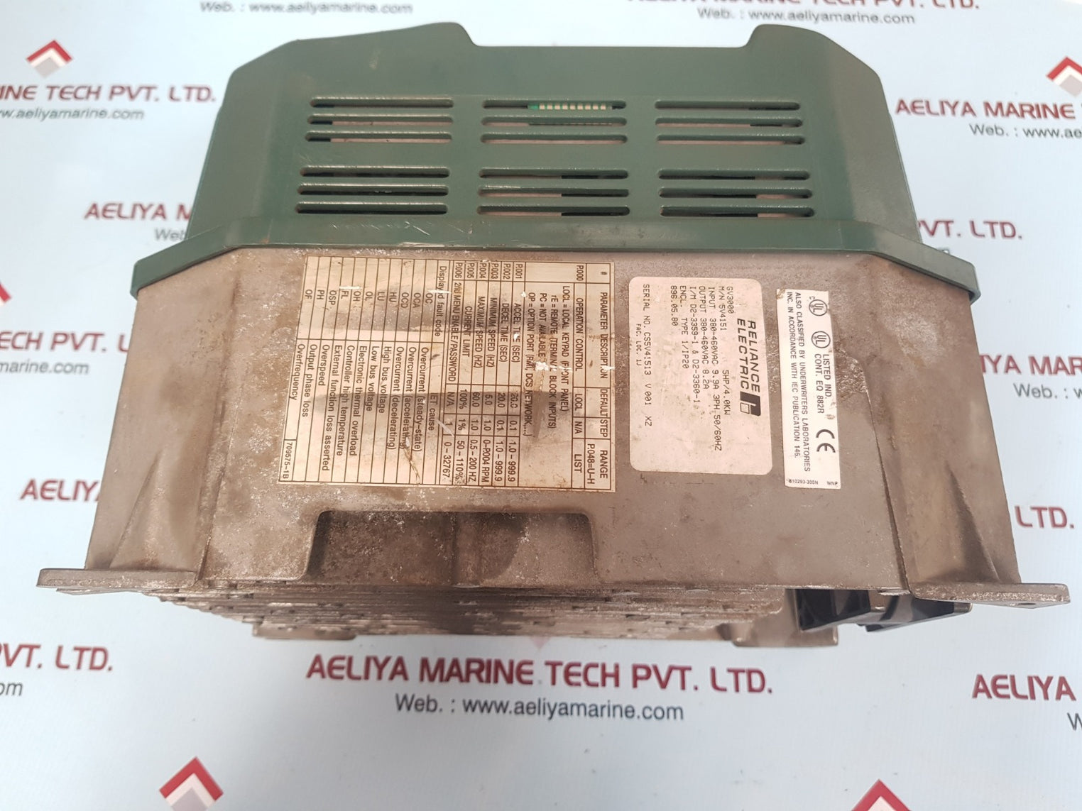 Reliance gv3000/se 5v4151 ac drive 5hp/4.0kw
