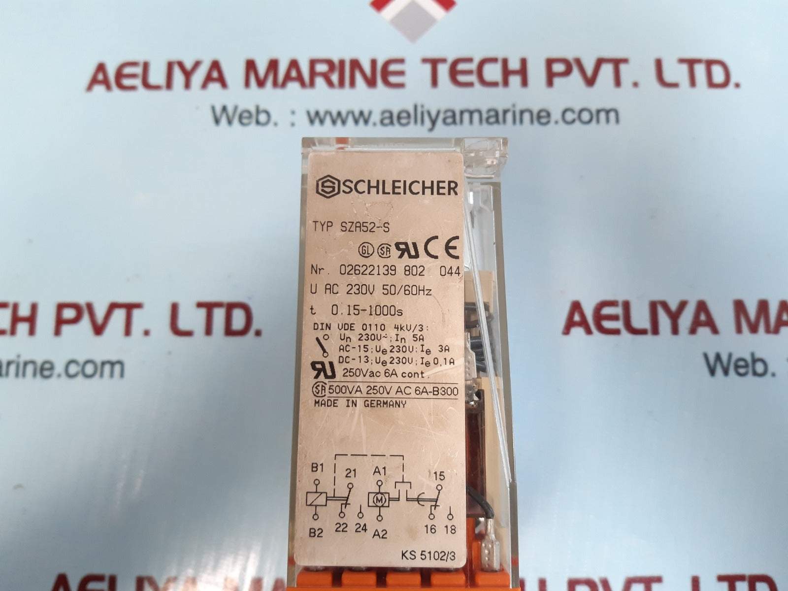 Schleicher Sza52-s Timing Relay 0,15-1000S 02622139 802 044