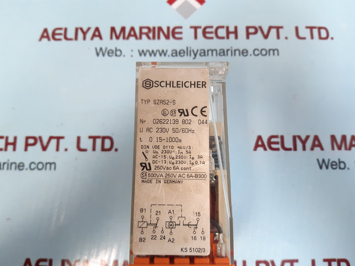 Schleicher Sza52-s Timing Relay 0,15-1000S 02622139 802 044
