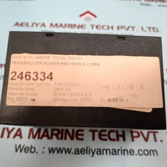 Deif Tap 210Dg/3 Inwatt Transducer 690/100 V Range: 0-1.5-3 Mw