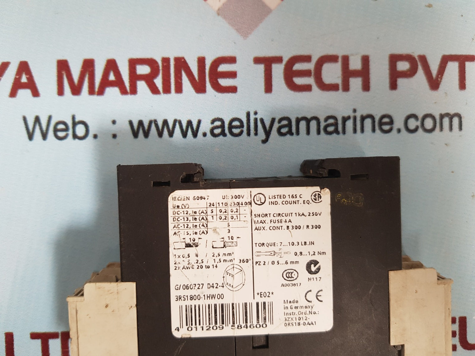 Siemens Sirius 3Rs1800-1Hw00 Coupling Relay 24-240 Ac/Dc