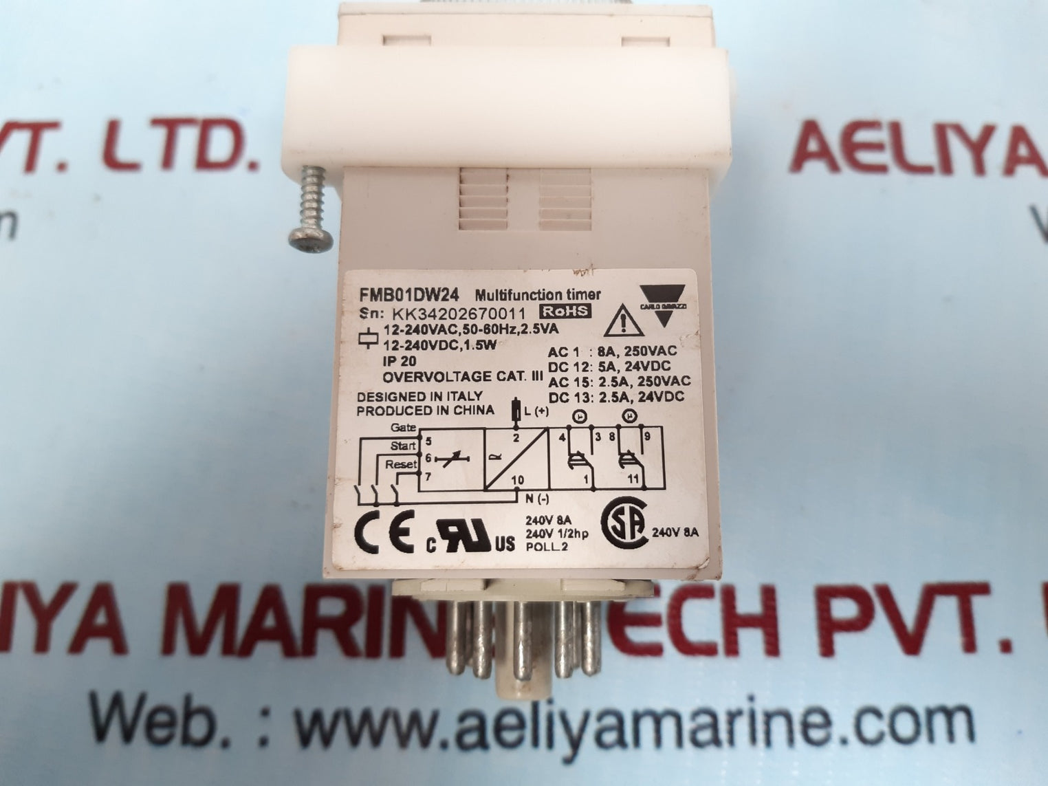 Carlo gavazzi fmb01 multifunction timer fmb01dw24