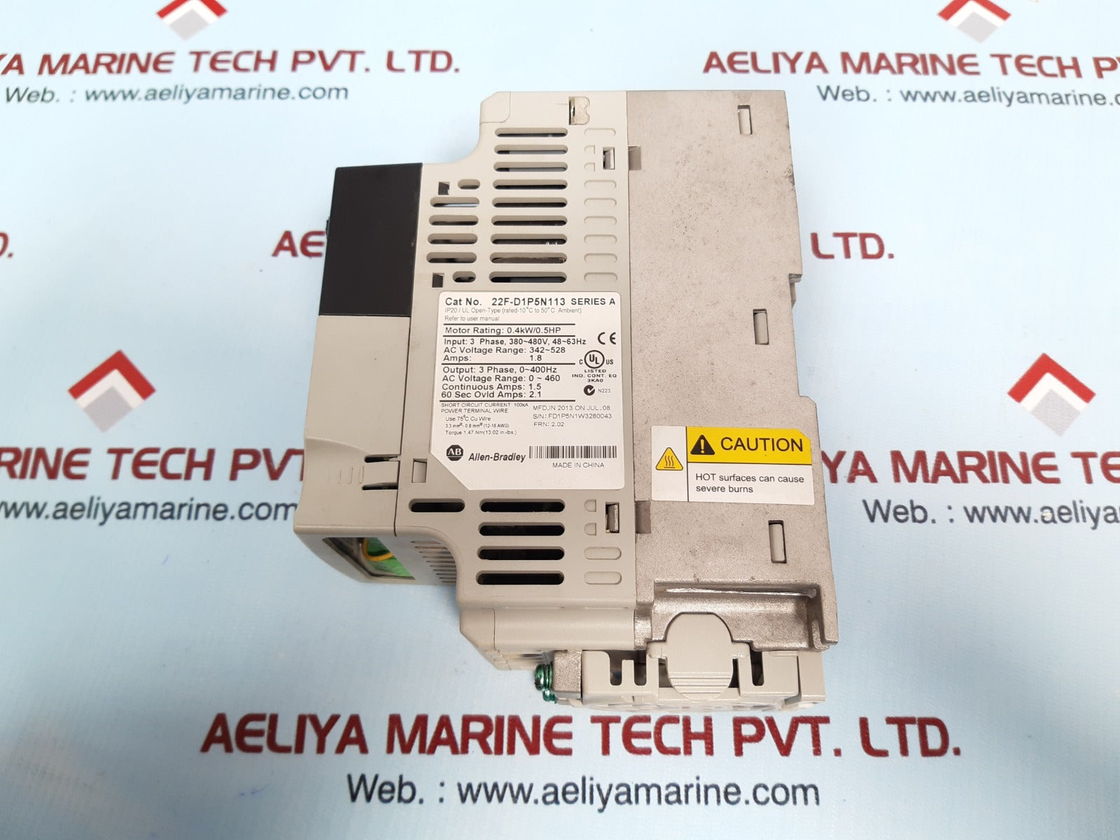 Allen-bradley 22F-d1P5N113 Power Flex 4M Ac Drive 380~480V 48~63Hz