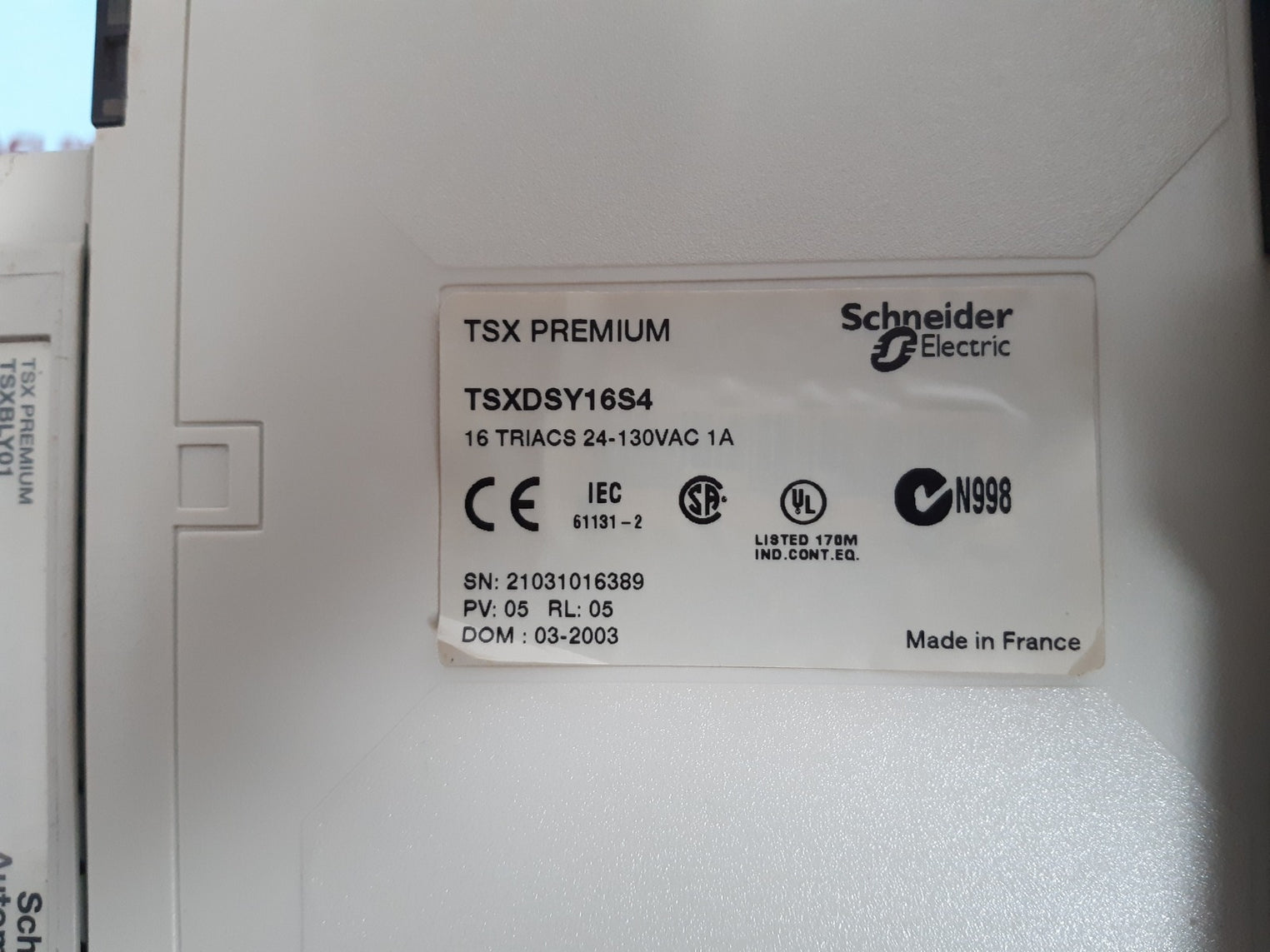 schneider electric tsx psy2600 tsx p57203 tsx asy800 tsx ety410 tsx dsy16s4 module rack 