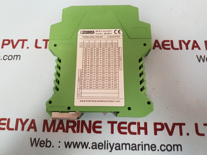 Phoenix contact mcr-c-ui-ui-dci isolation amplifier 2810913