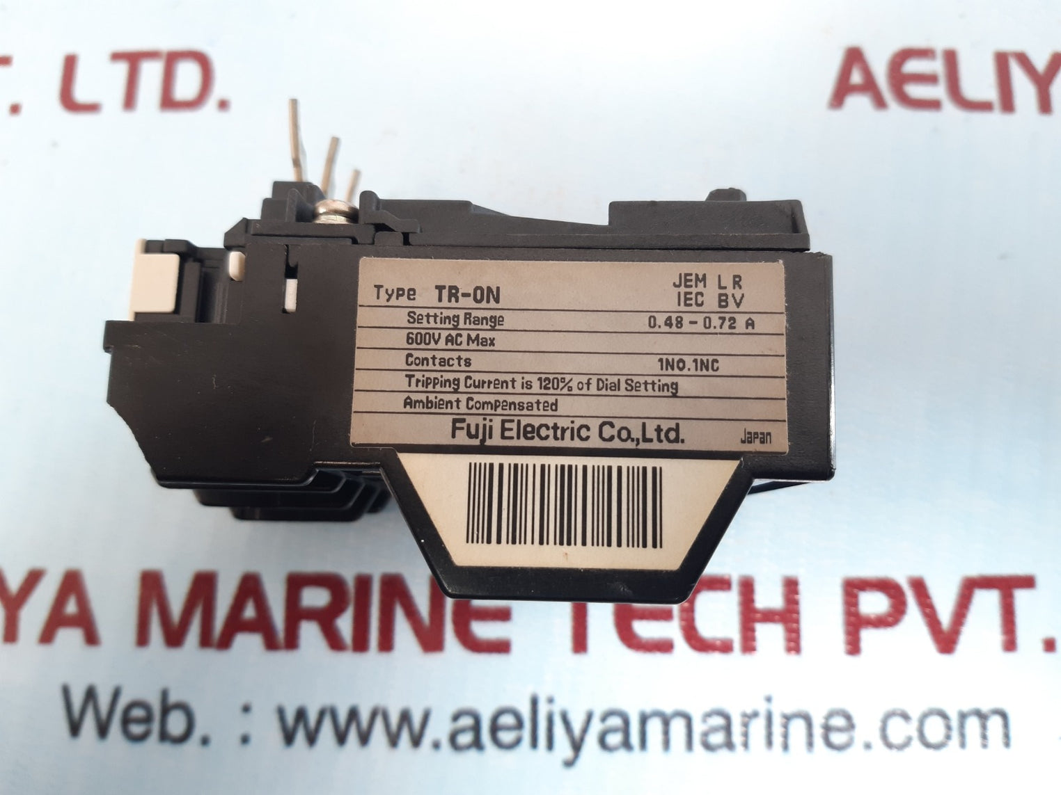 Fuji Tr-0N Thermal Overload Relay 0.48-0.72A 600V Ac Max