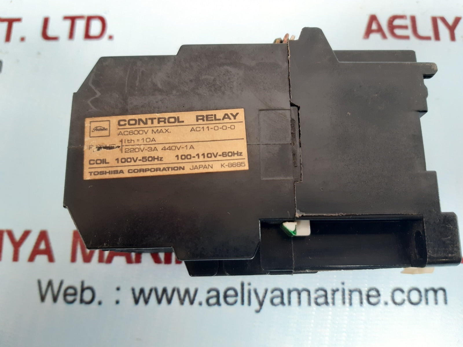 Toshiba A8A-44 (4A4B) Control Relay 100V-50Hz 100-110V-60Hz