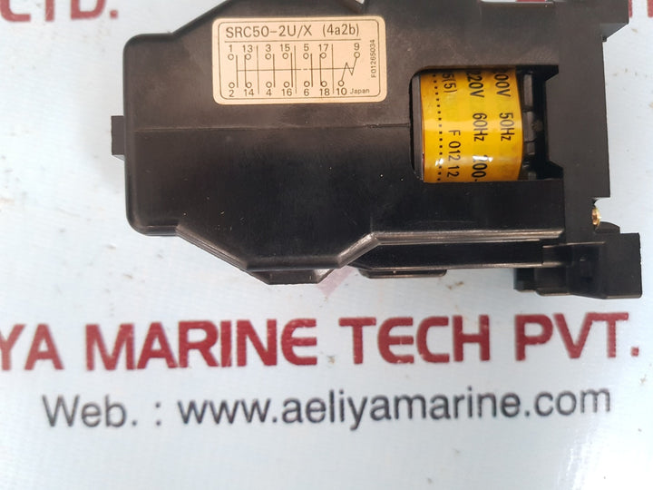 Fuji Electric Src50-2U/X (4A2B) Auxiliary Relay 200/200-220V 50/60Hz