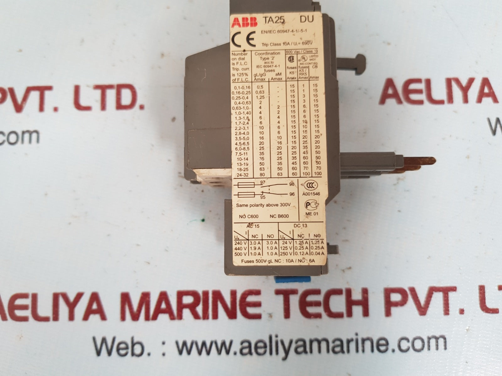 Abb Ta25 Du Thermal Overload Relay 0.69-1A