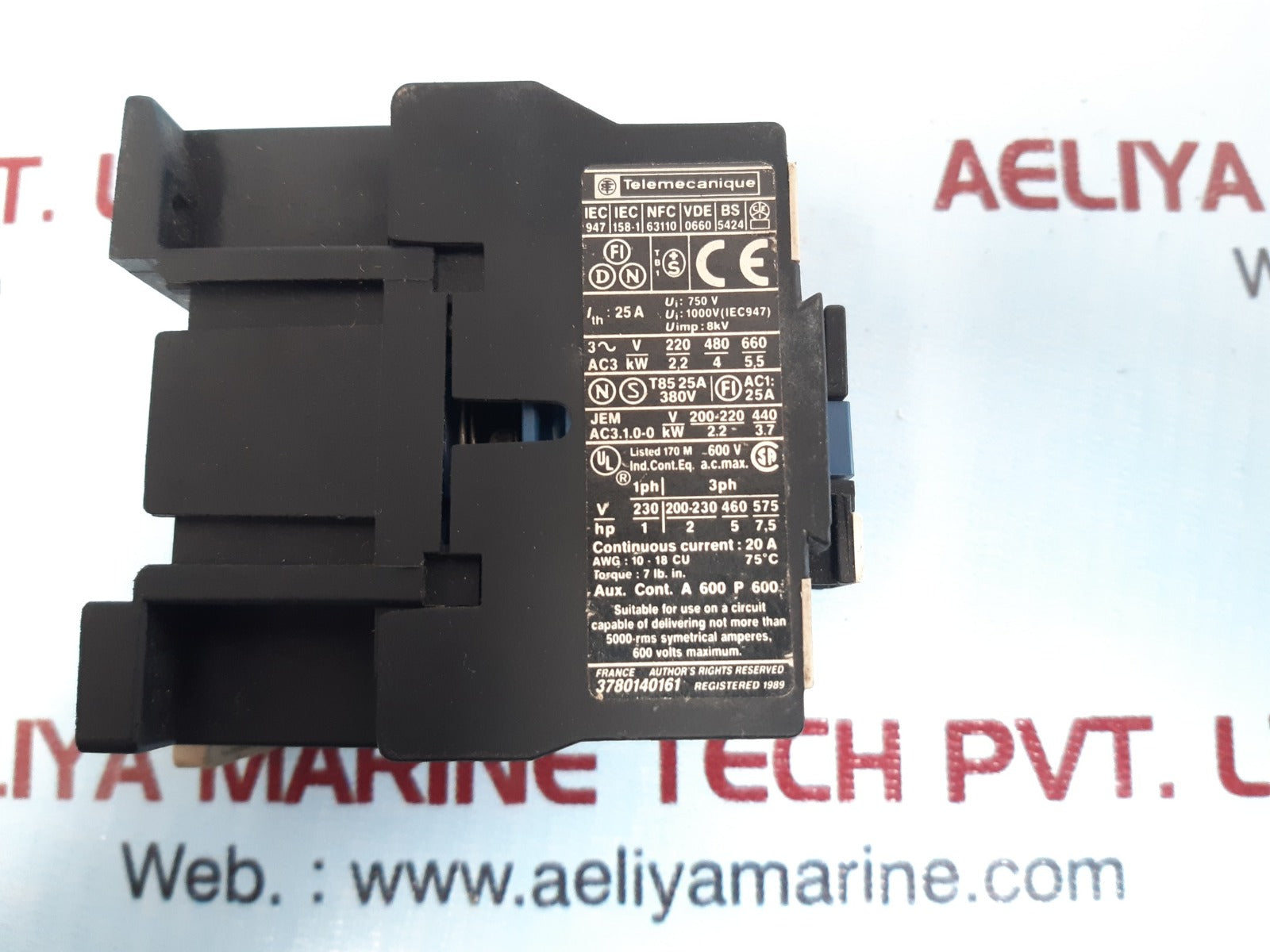 Telemecanique Lc1 D09 10 M7 Contactor T85 25A 380V