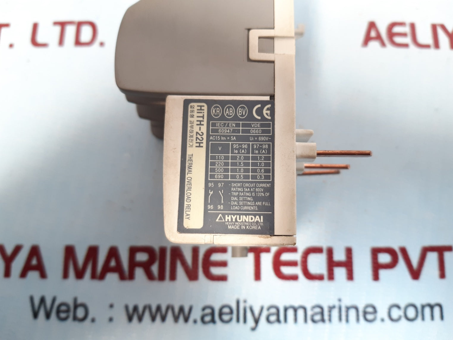 Hyundai Hith-22H Thermal Overload Relay Vde 0660