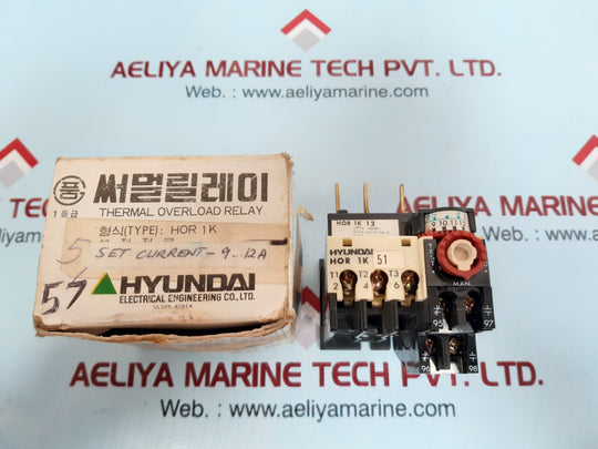 Hyundai Hor 1K Thermal Overload Relay Hor 1K 12 Max Fuse 40A