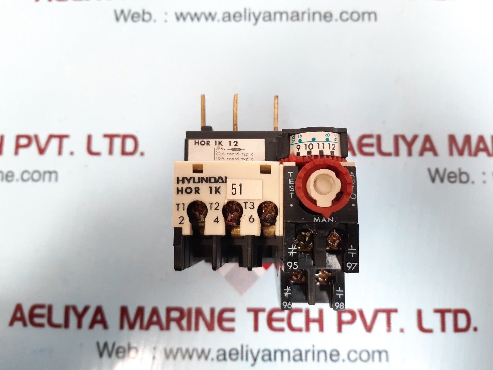 Hyundai Hor 1K Thermal Overload Relay Hor 1K 12 Max Fuse 40A