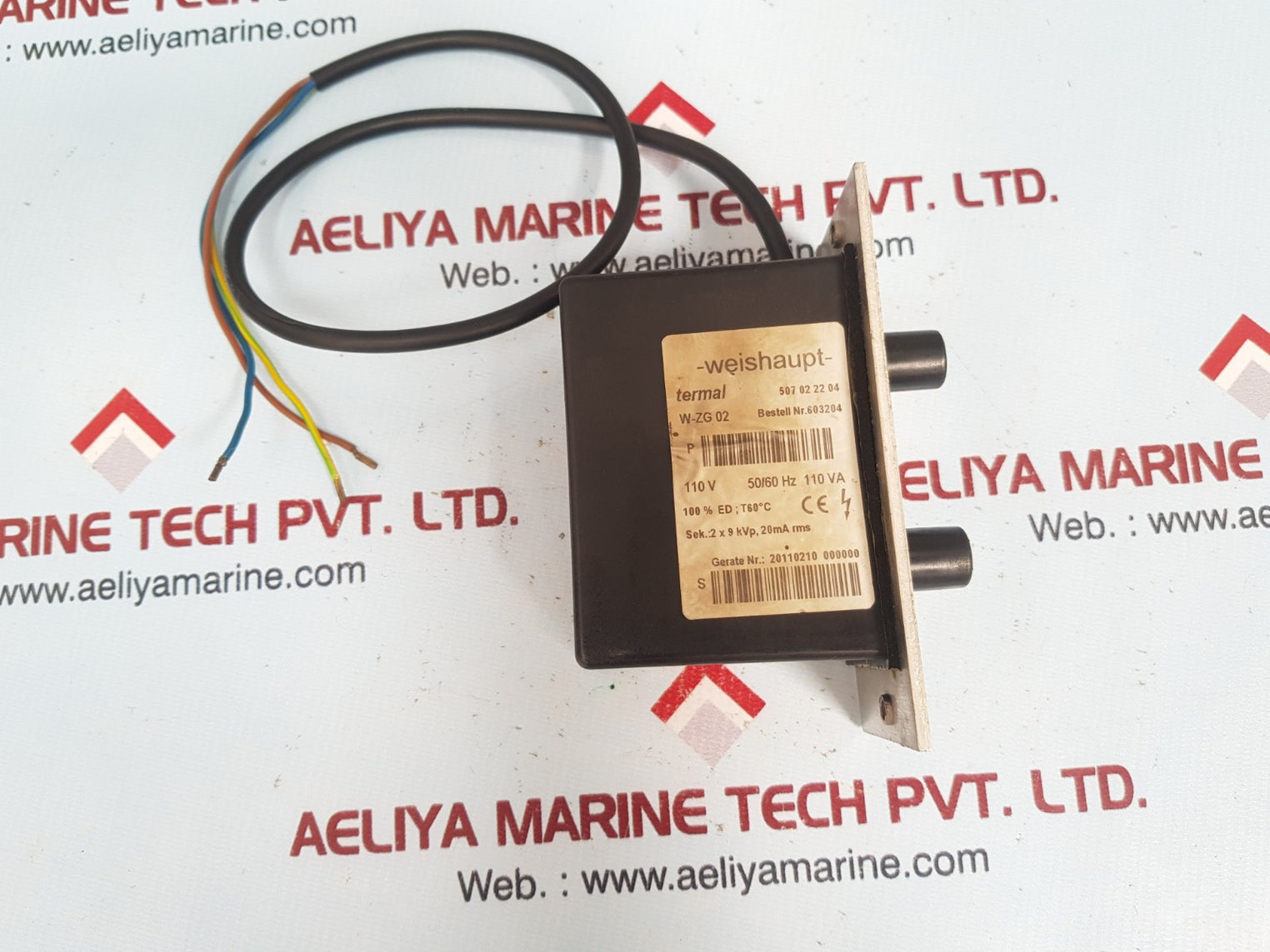 Weishaupt W-zg 02 Ingnition Unit Transformer 603204 110V 50/60 Hz 110 Va