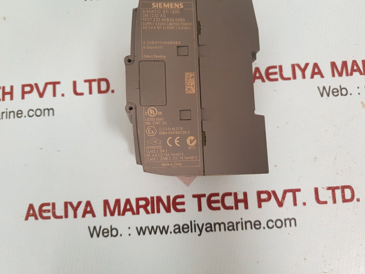 Siemens sm 1232 analog output module 6es7 232-4hb30-0xb0