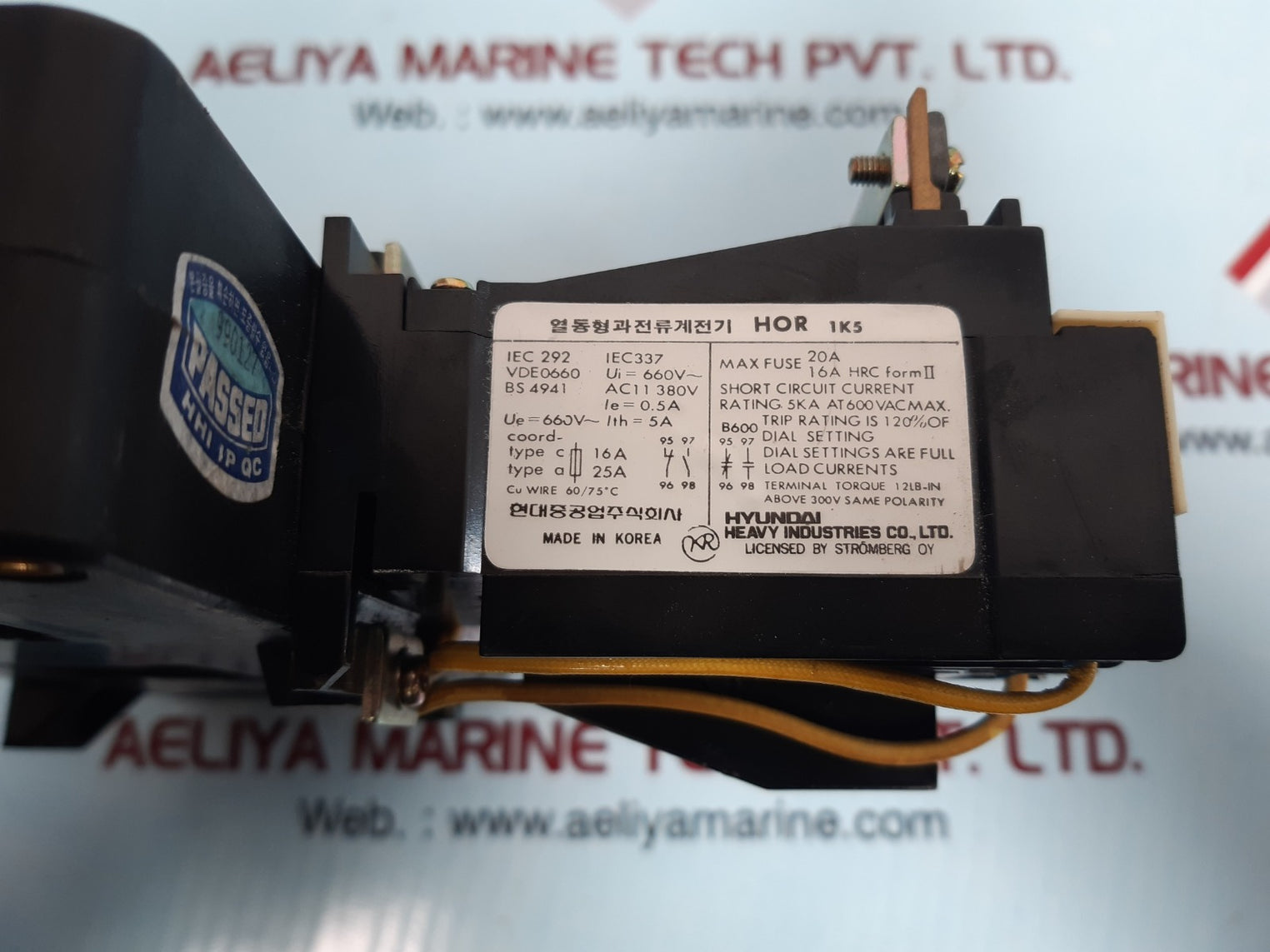 Hyundai Hor 1K Thermal Overload Relay Hor 1L 125