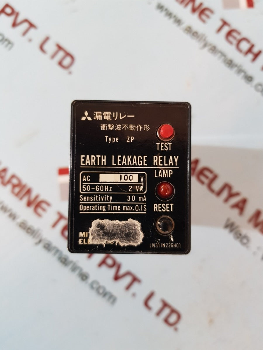 Mitsubishi Zp Earth Leakage Relay 50-60 Hz 2Va