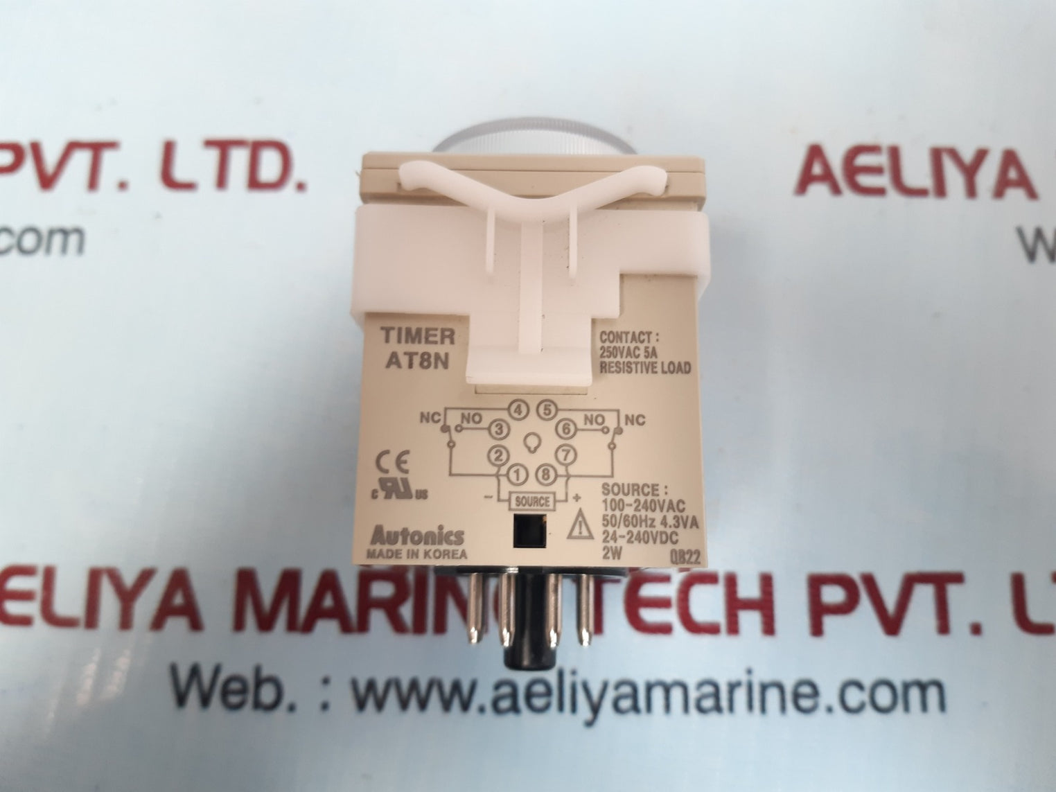 Autonics At8N Analog Timer 0-10 Min 100-240Vac /24-240Vdc 50-60Hz