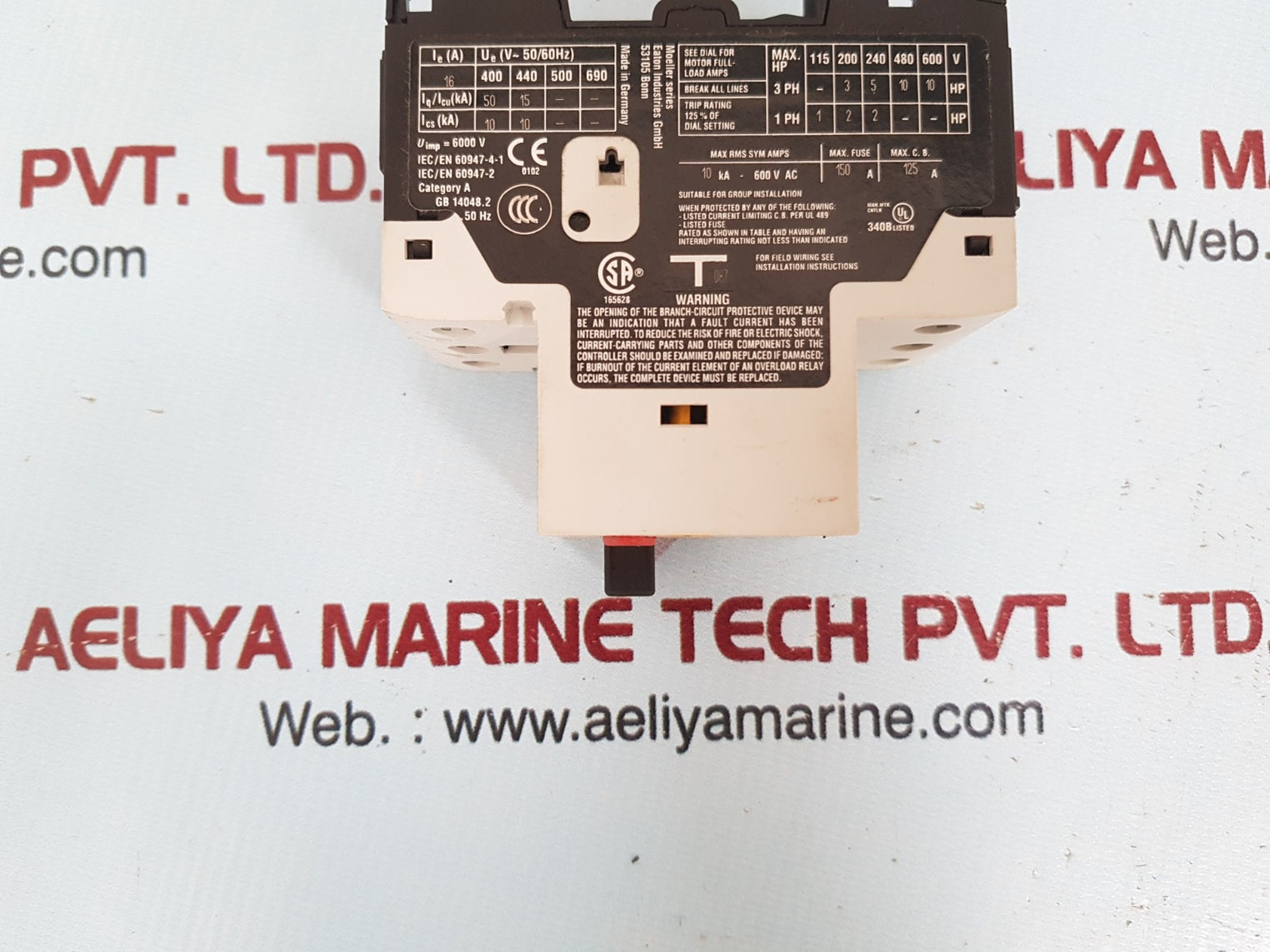 Eaton Pkzm01-16 Motor Protective Circuit Breaker Xtpb016Bc1