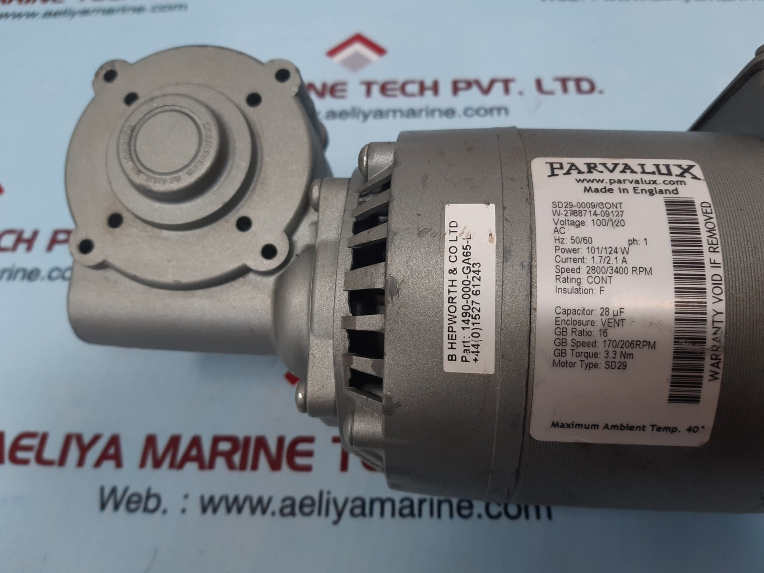 Parvalux sd29-0009/cont wiper motor