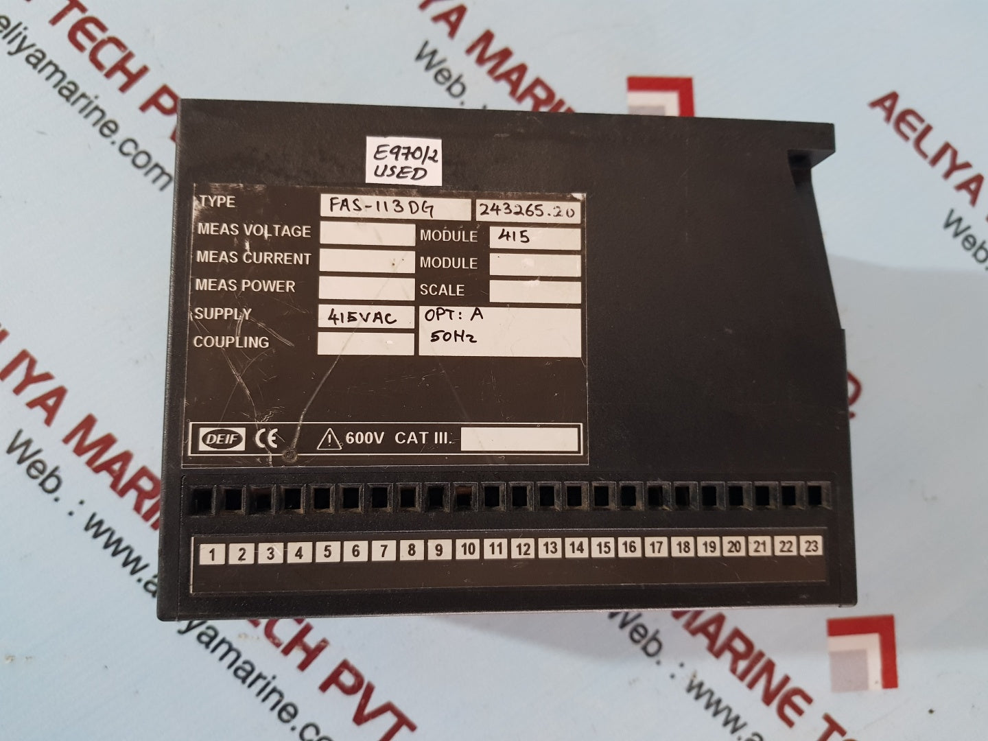 Deif Fas-113Dg 700002248.10 Synchronisation & Circuit Breaker 415V Ac 