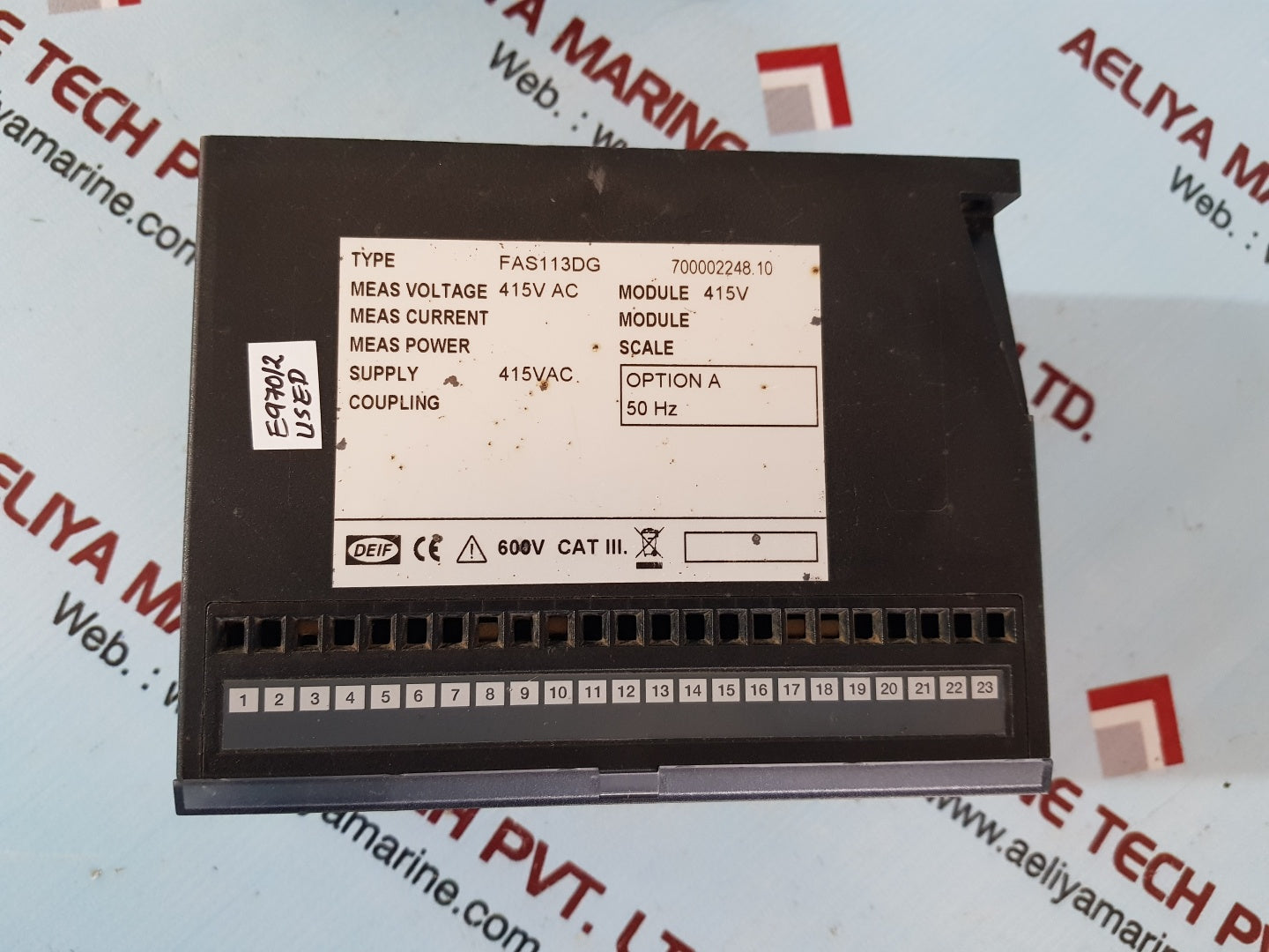 Deif Fas-113Dg 700002248.10 Synchronisation & Circuit Breaker 415V Ac 