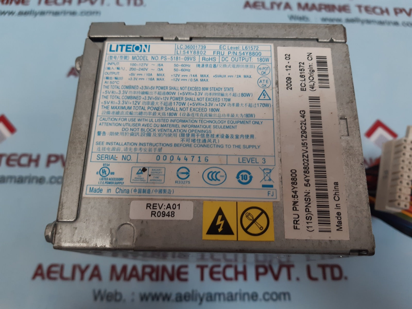 Lite on ps-5181-09vs power supply unit 180w