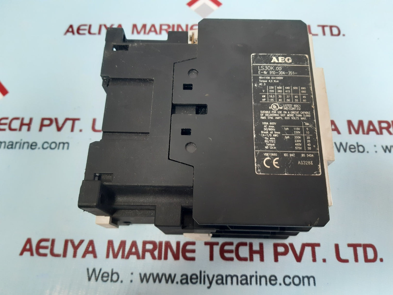 Aeg ls 30k contactor ls30k.00 100a 600v