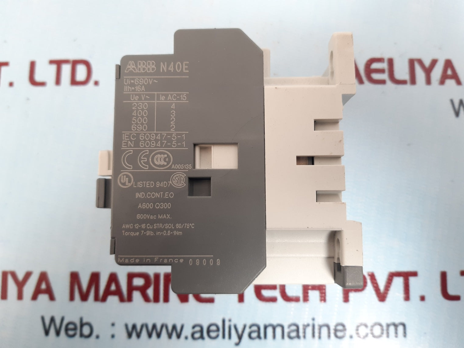 Abb n40e 1sbh141001r8040 contactor relay 220-230v50hz/230-240v60hz