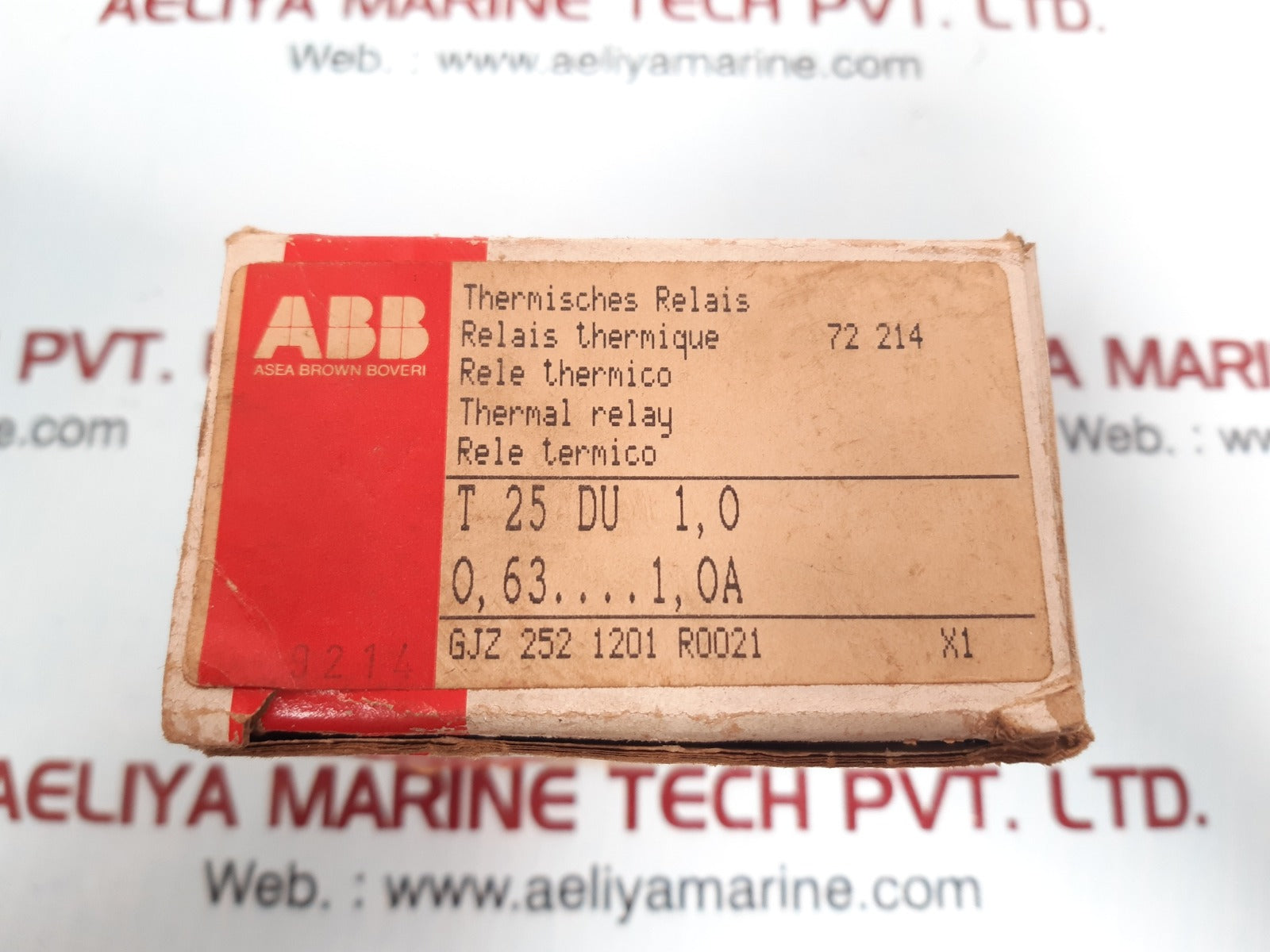 Abb t25 du thermal overload relay 