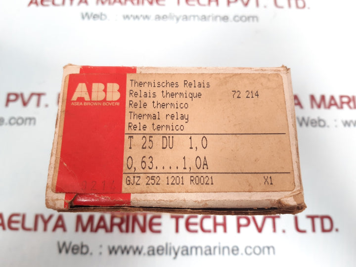 Abb t25 du thermal overload relay 