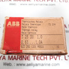 Abb t25 du thermal overload relay 