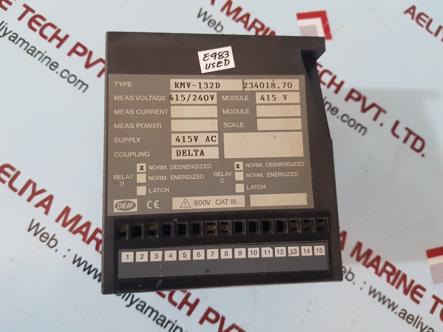 Deif Rmv-132D 234018.70 Voltage Protection Relay 415V Ac