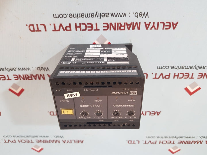 Deif Rmc-122D 600006423.10 Short Circuit And Overcurrent Relay