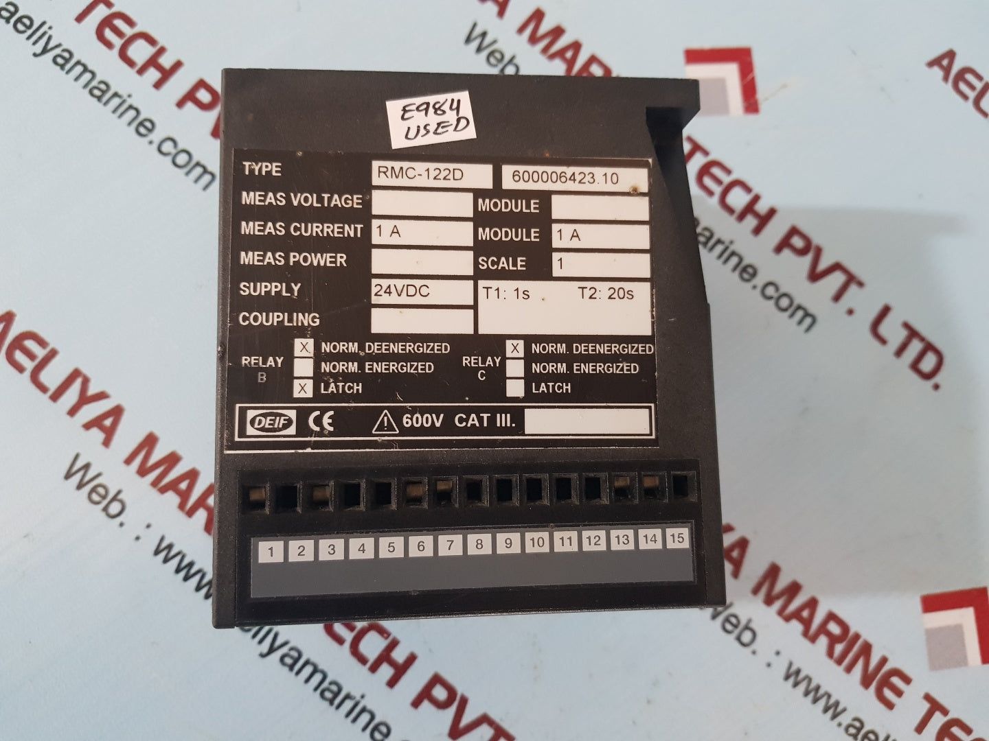 Deif Rmc-122D 600006423.10 Short Circuit And Overcurrent Relay